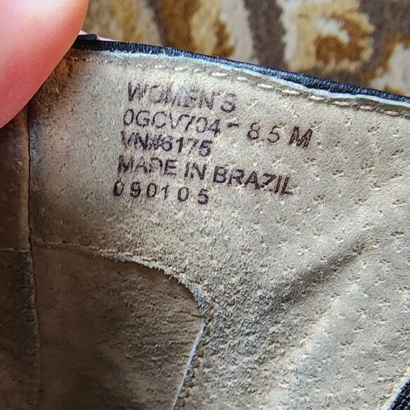 L.L. Bean Black Leather Rounded Toe Slip-On Boots Size 8.5M - Picture 12 of 15